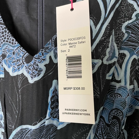 Parker BNWT blue & black dress with cutouts - Picture 5 of 5